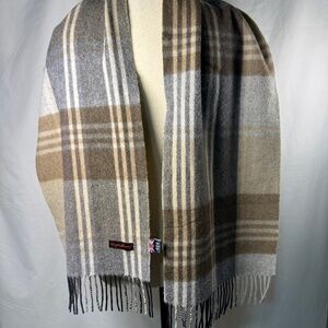 Men's Cashmere /Wool Scarf Plaid English Laundry